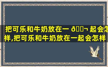 把可乐和牛奶放在一 🐬 起会怎样,把可乐和牛奶放在一起会怎样喝会怎样